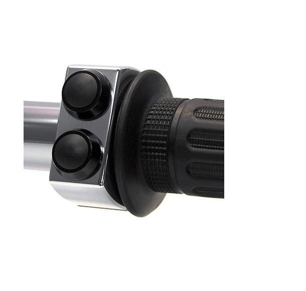MOTOGADGET mo.switch commutateur 2 boutons poussoir diamètre 22 mm logement noir bouton noir - vue 2