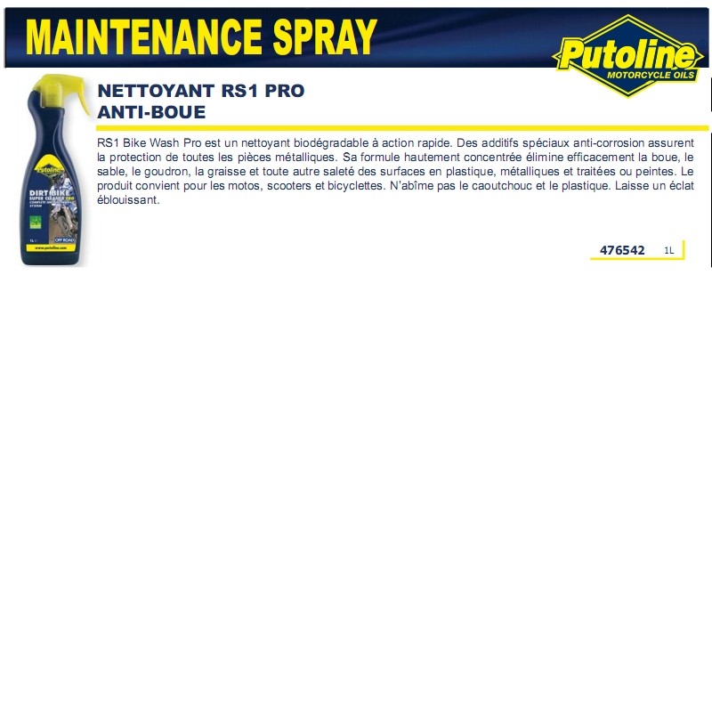 Putoline Nettoyant Dirt Bike Super Cleaner Pro Anti-Boue 1L - vue 2