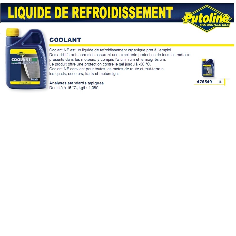 Liquide de refroidissement Putoline -38 organic 1L KO-04212 - vue 2