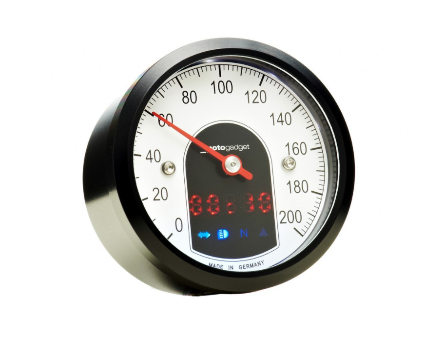 MOTOGADGET Motoscope Tiny 49 mm Compteur vitesse analogique noir avec homologation - vue 2