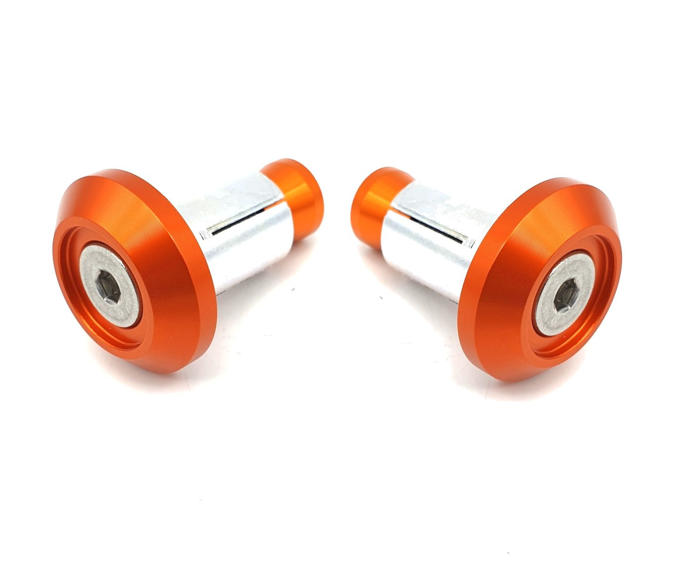 Embouts de guidon plats anodisés orange Brazoline