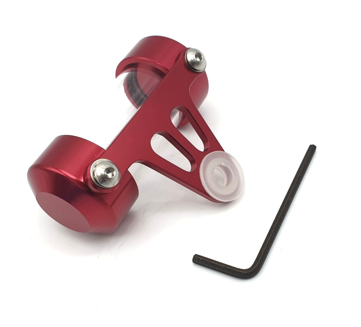 Porte-vignette cylindrique 70 mm aluminium rouge Brazoline - vue 2