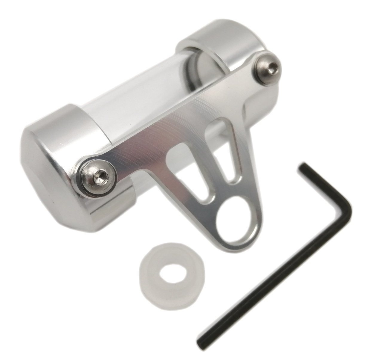 Porte-vignette cylindrique 70 mm aluminium argent BRAZOLINE - vue 2