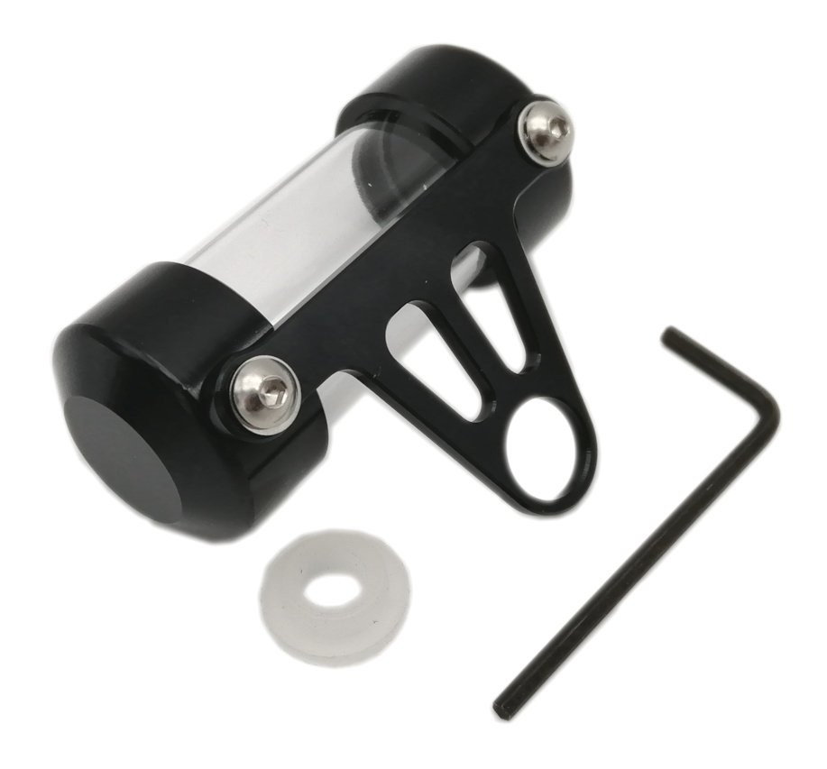 Porte-vignette cylindrique 70 mm aluminium noir Brazoline - vue 2