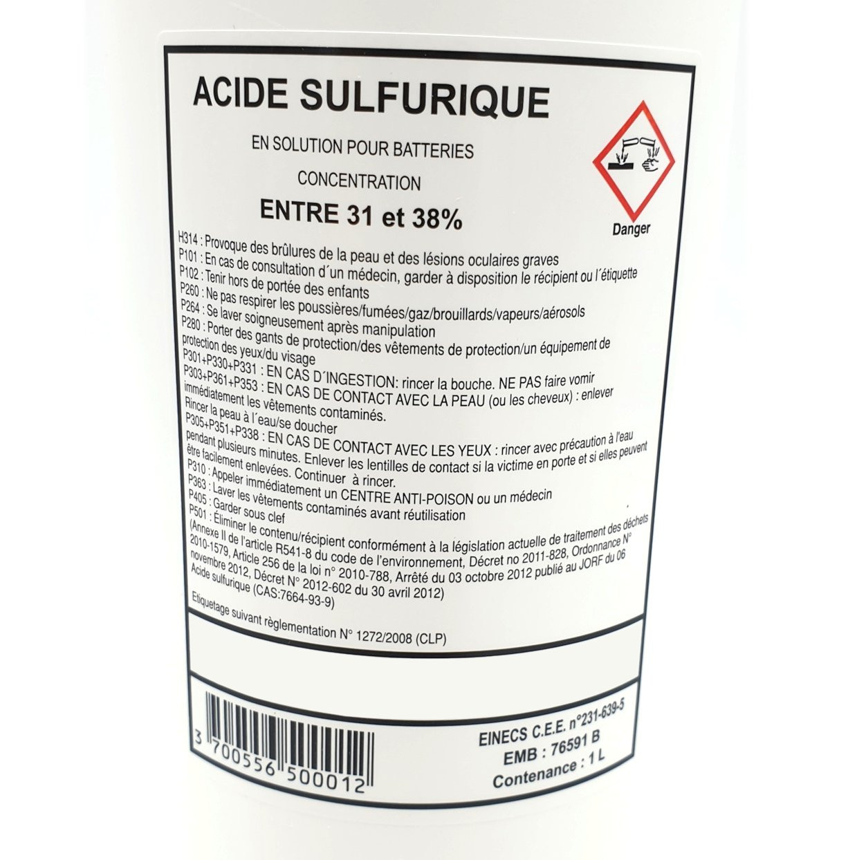 Acide à batterie Brazoline bidon 1 litre - vue 2