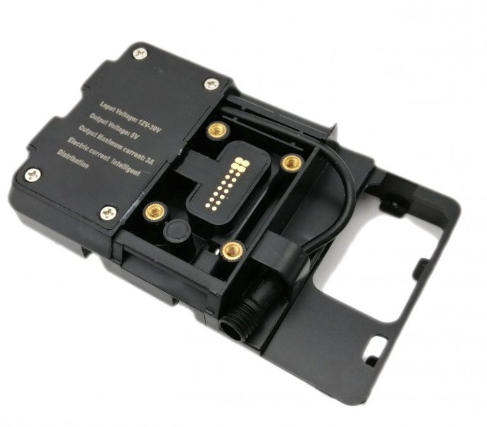 Support chargeur téléphone BRAZOLINE BMW/HONDA universel avec 2 USB - vue 2