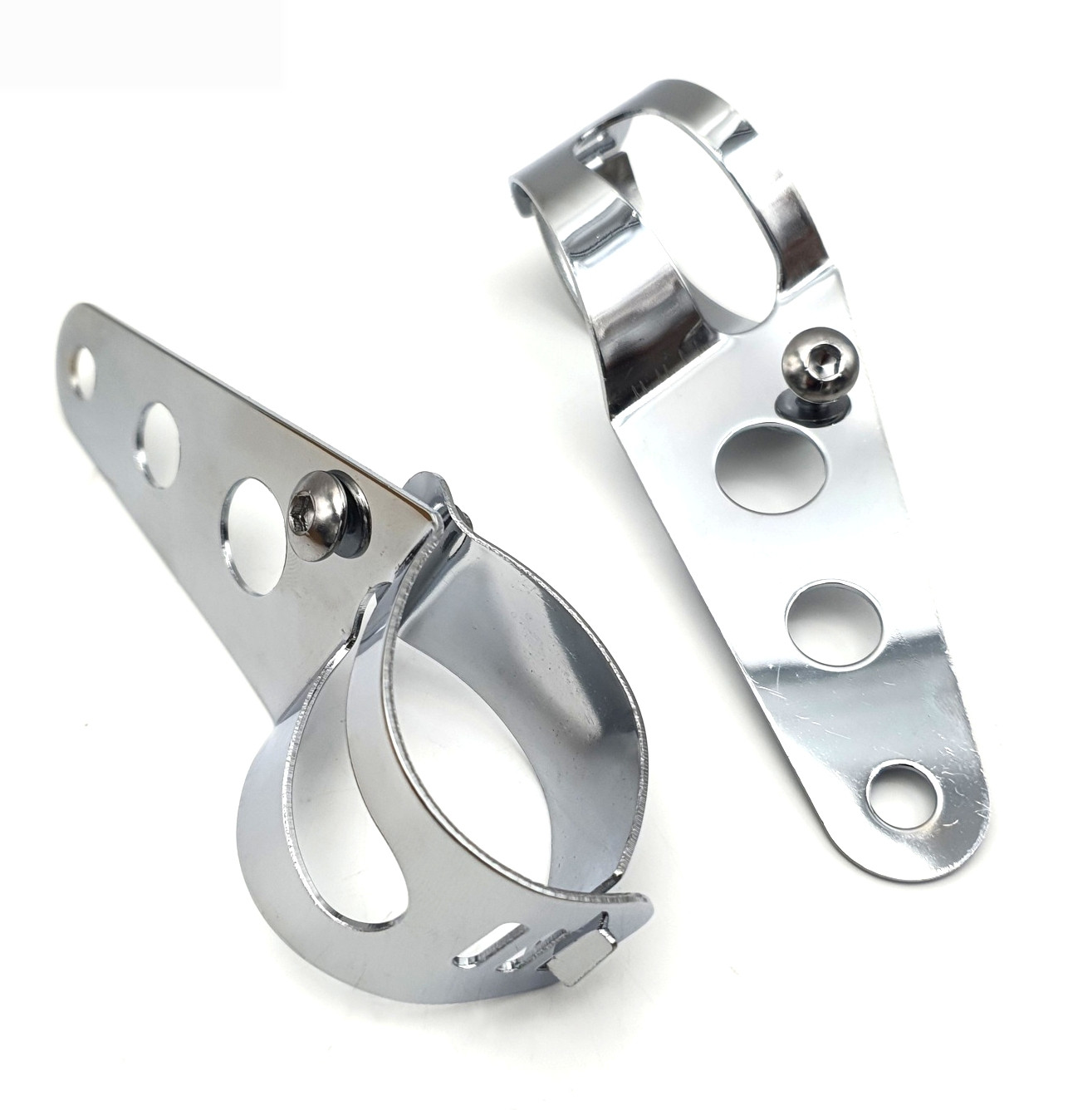 Paire de pattes de phare universelles Ø 35 à 52 mm chrome Brazoline 6029 - vue 2
