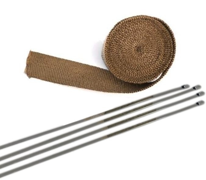 Bande thermique échappement Brazoline bronze 50mm
