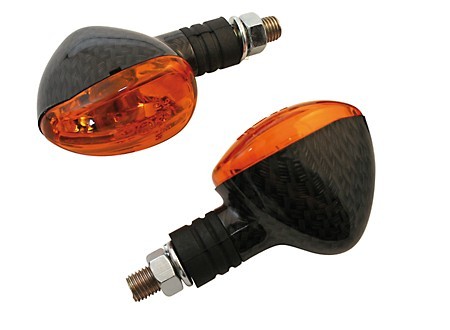 Paire de clignotants à ampoule Speed carbone Brazoline