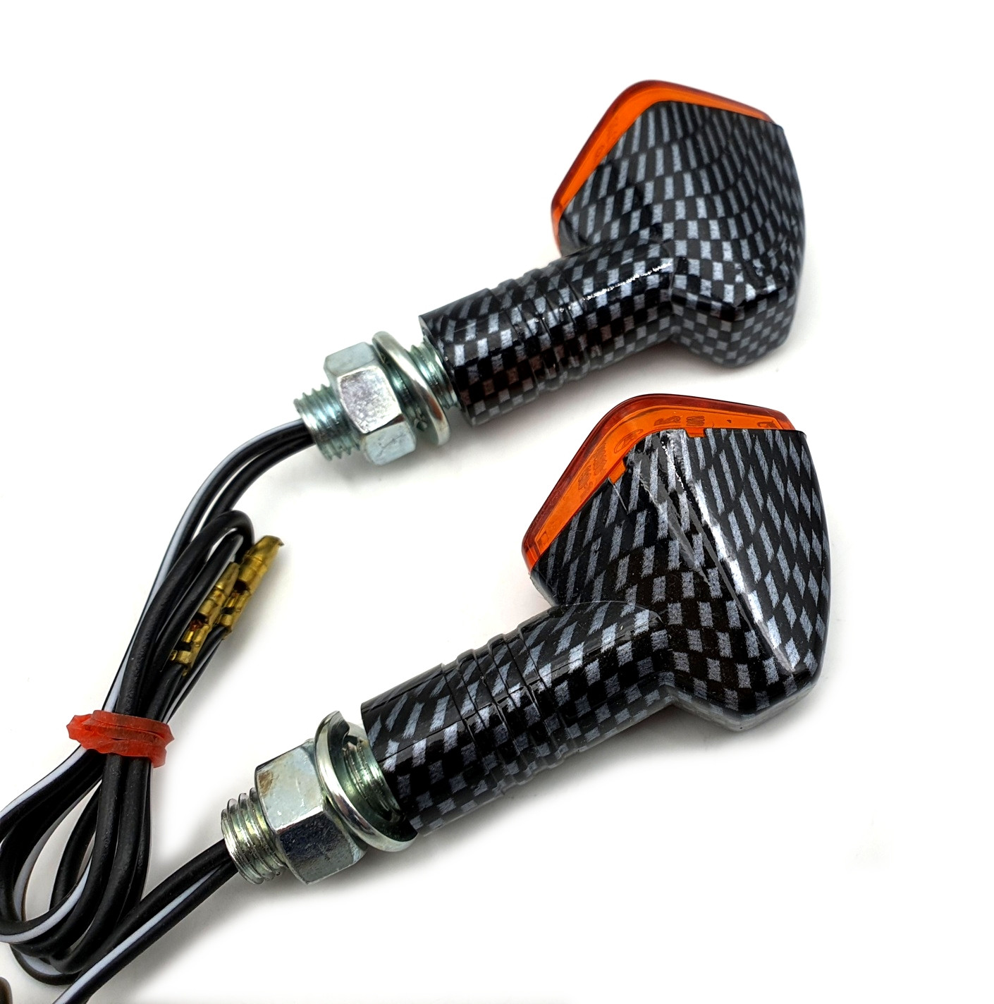 Paire de clignotants à ampoule Brazoline Diamond Carbone - vue 2