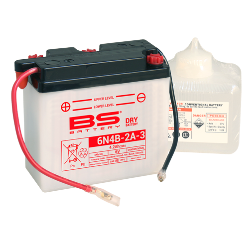 Batterie BS Battery 6N4B-2A-3 avec pack acide