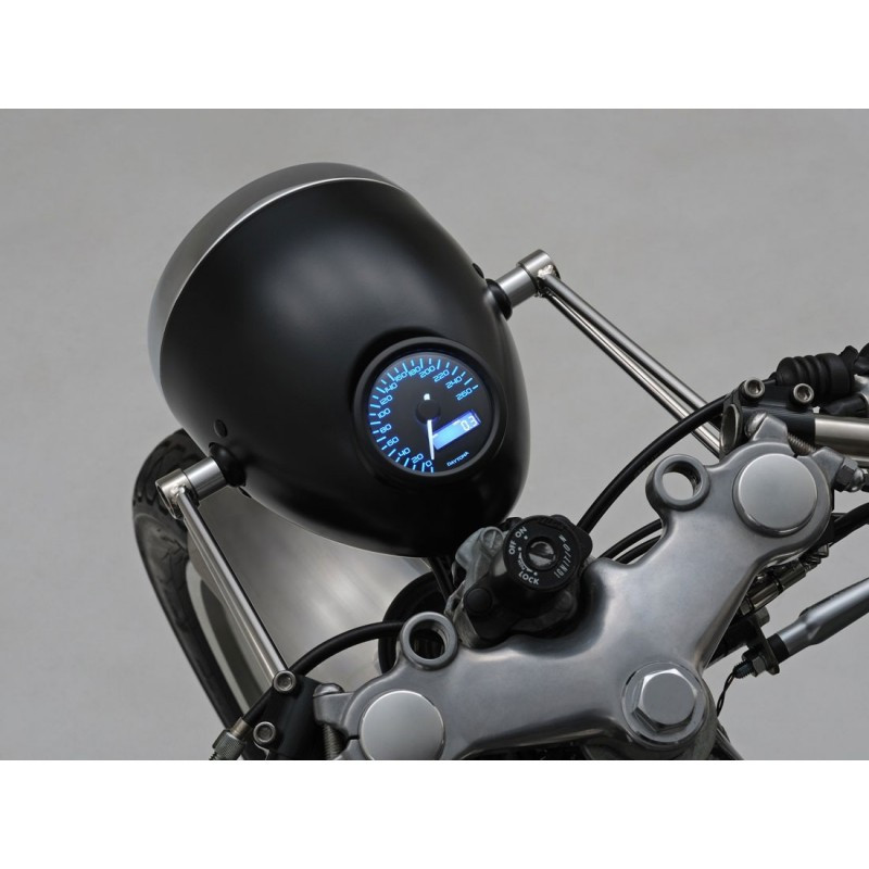 Support de phare type rétro acier inoxydable poli 39 mm DAYTONA - vue 3