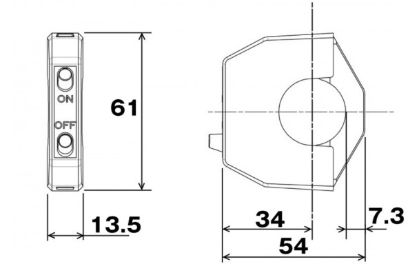 DAYTONA Commodo universel SLIM TYPE 1 interrupteur ON/OFF (réf. 46304) - vue 5