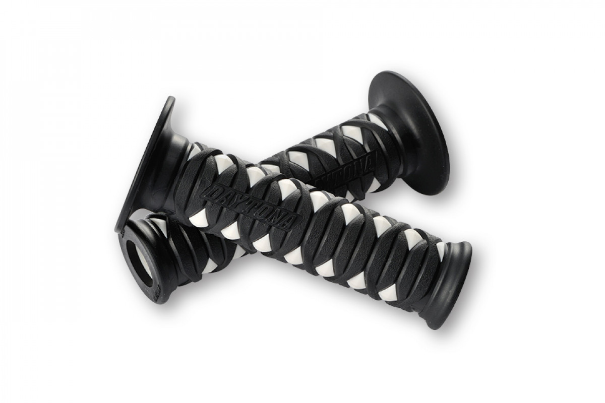 DAYTONA GGD-KATANA Paire de poignées blanc 7/8 pouce open end