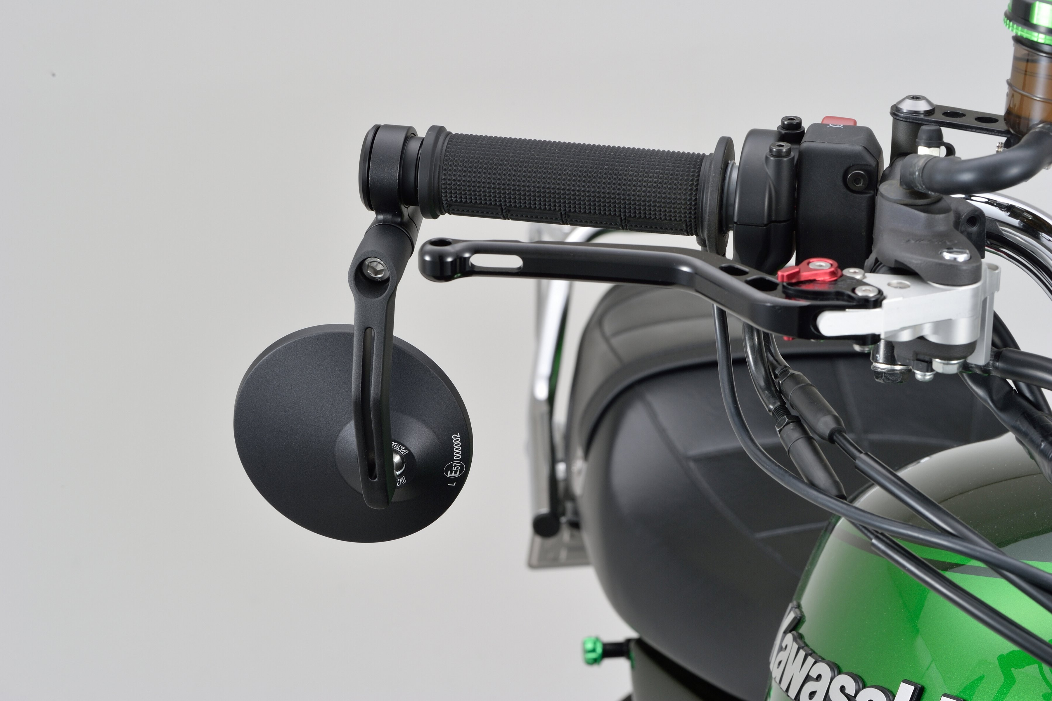 Rétroviseur DAYTONA D-MIRROR-3 rond aluminium noir - vue 2