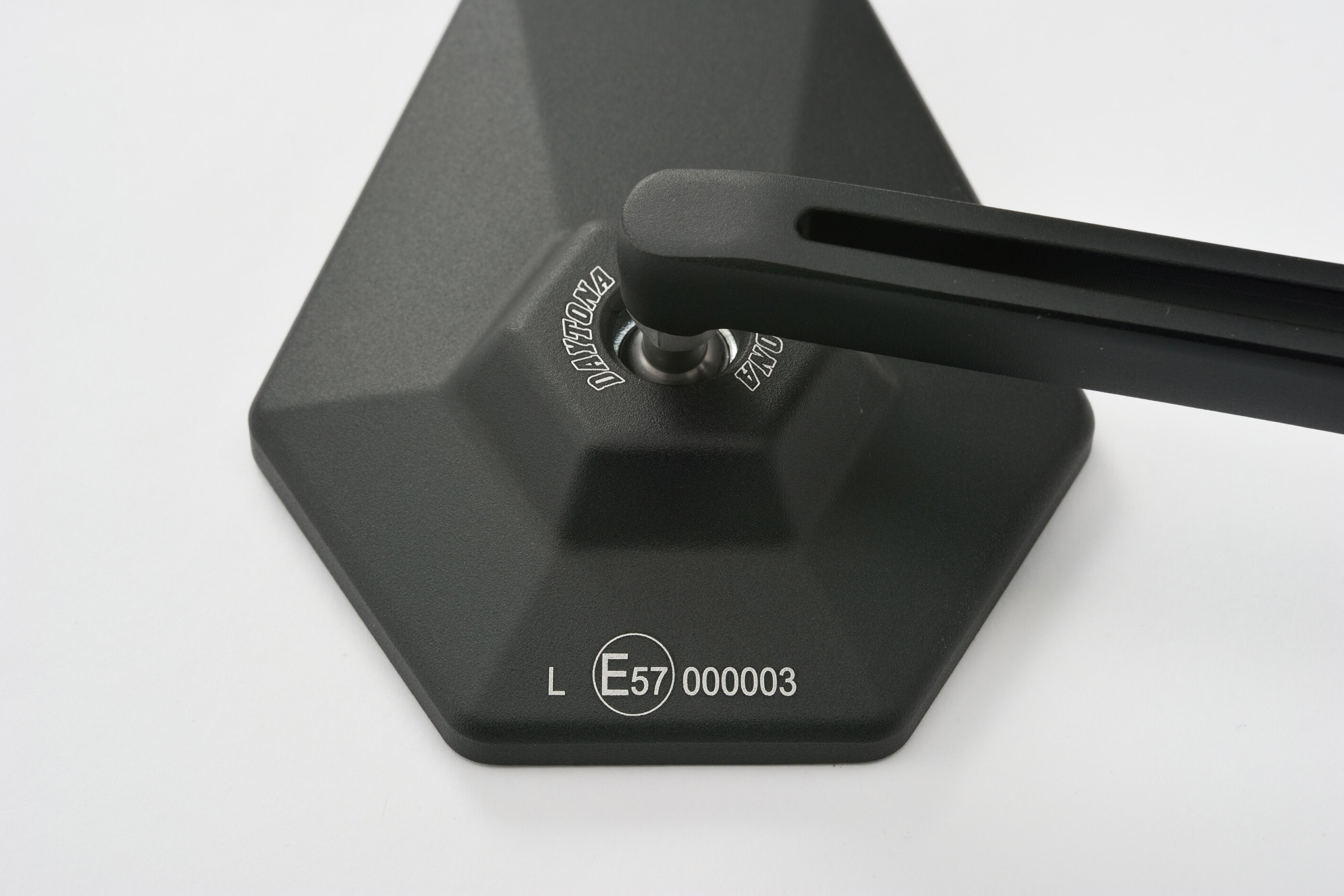 Rétroviseur Daytona D-MIROIR-4 hexagone tige aluminium noir - vue 2