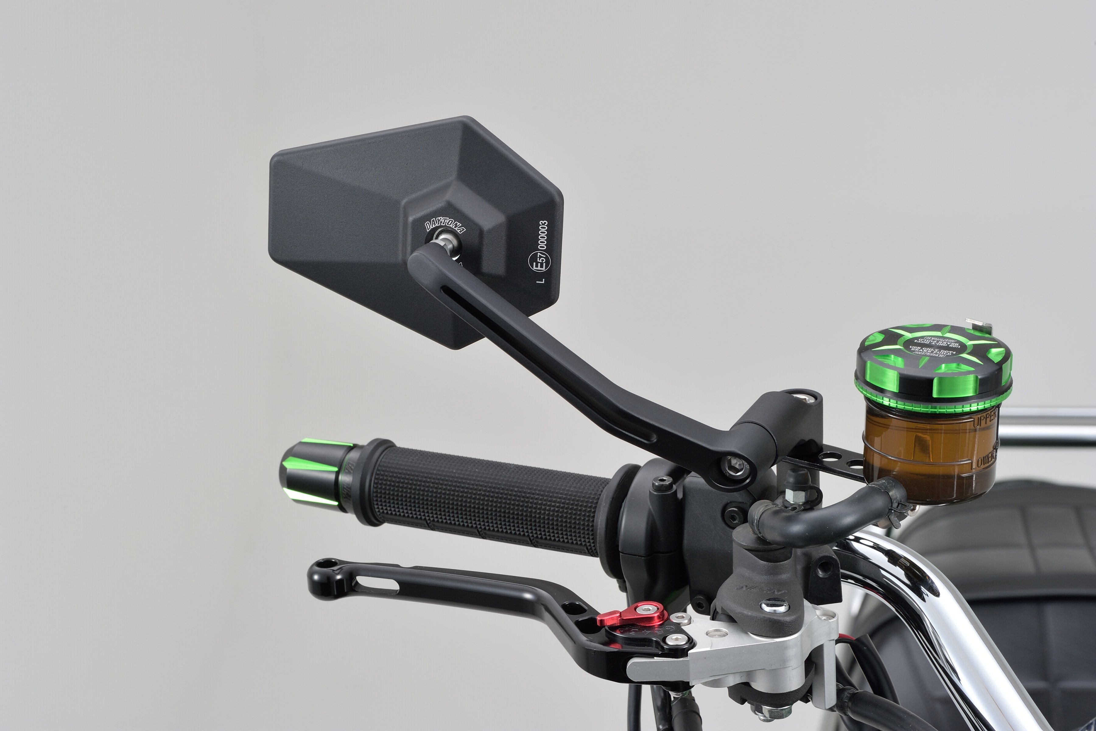 Rétroviseur Daytona D-MIROIR-4 hexagone tige aluminium noir - vue 3