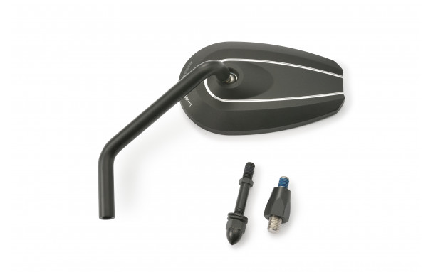 Rétroviseur Daytona D-MIROIR-6 type-U tige gauche aluminium noir avec 2 adaptateurs - vue 4
