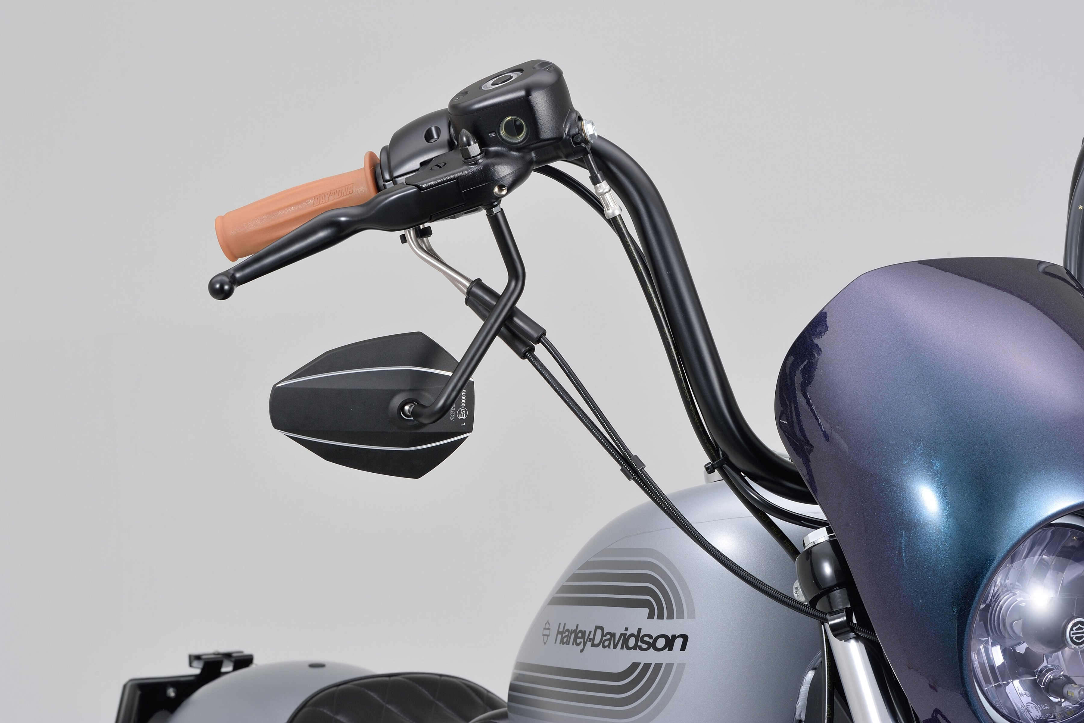 Rétroviseur gauche Daytona D-MIROIR-7 type-K tige aluminium noir - vue 2