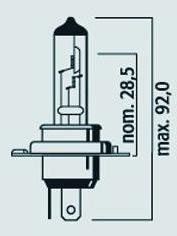 Ampoule H4 12V 60/55W P43T Brazoline