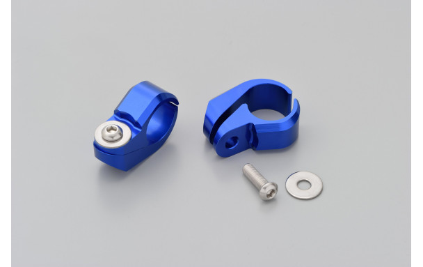 Ensemble de 2 colliers pour barre de renfort de guidon 22,2 mm bleu Daytona - vue 4