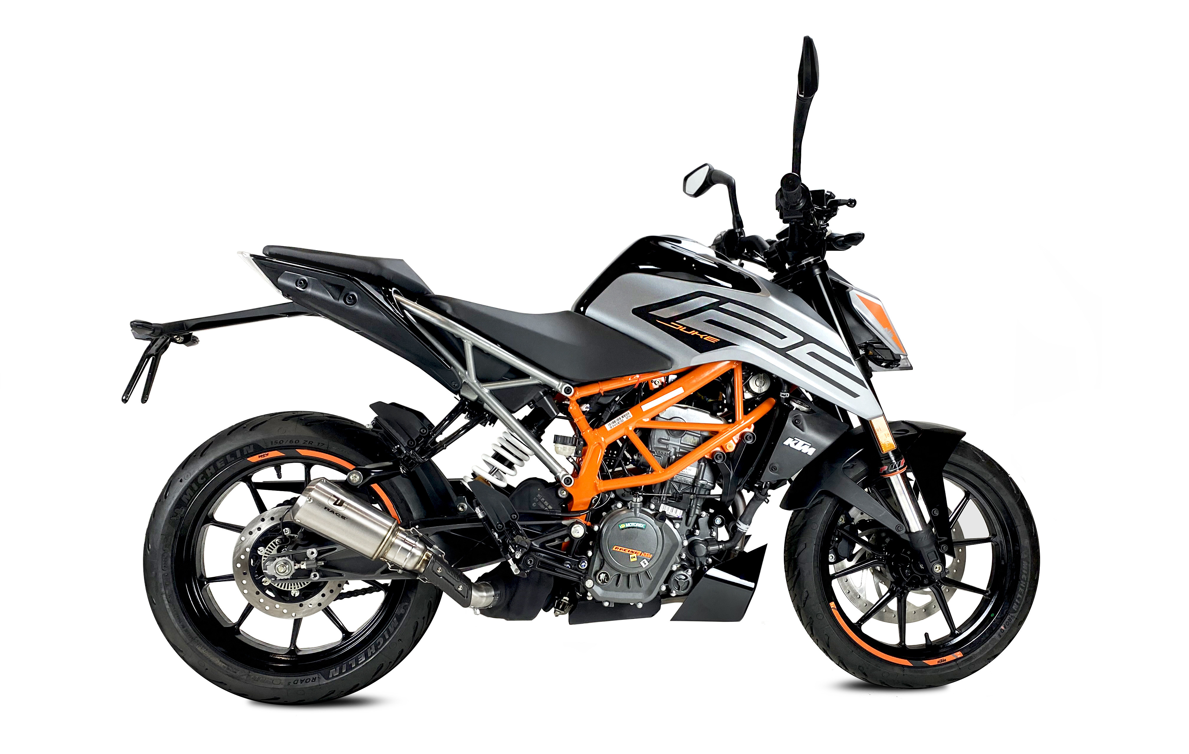 Échappement Ixrace MK2 inox KTM Duke 125 2021-2022 - vue 2