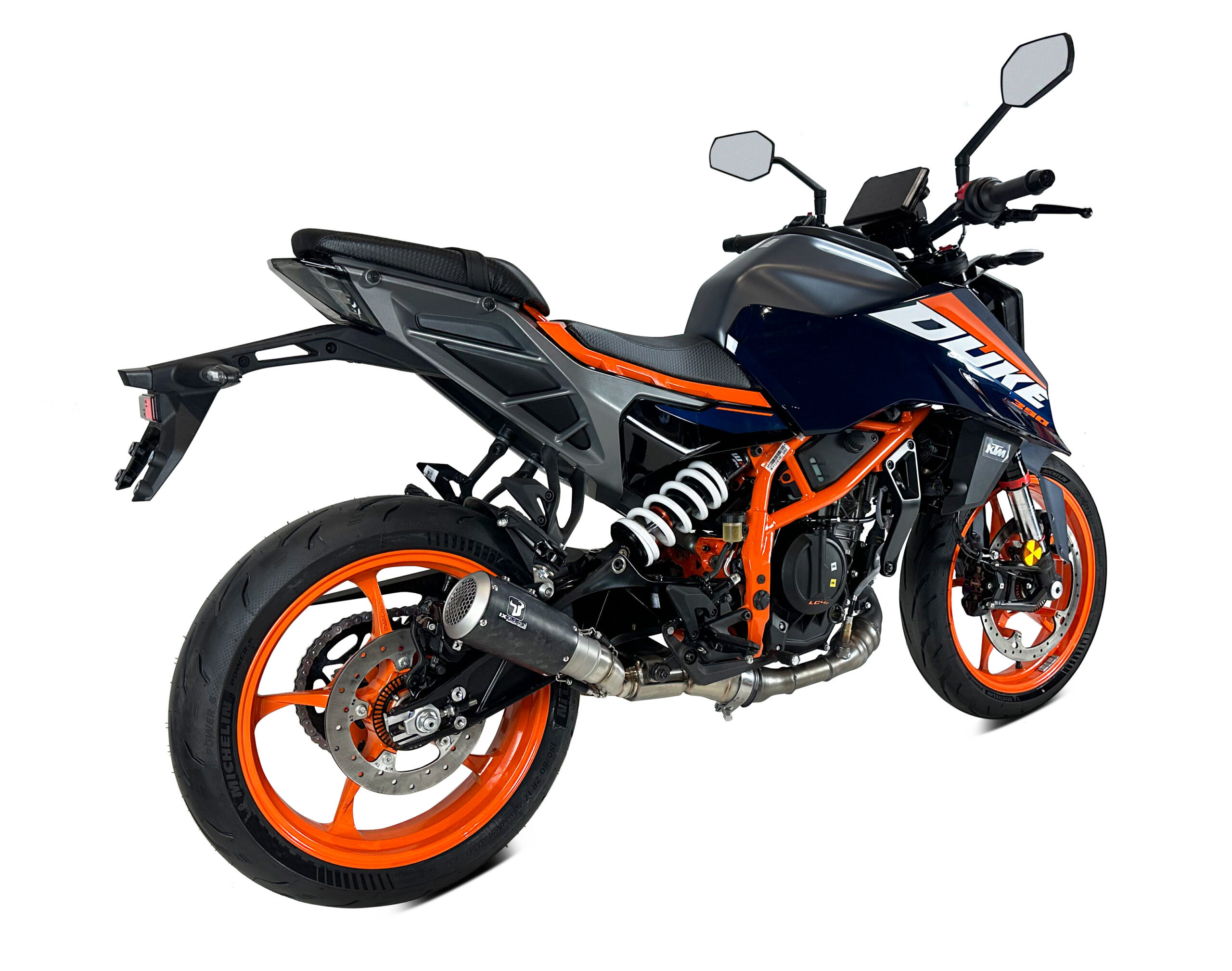 Silencieux IXRACE MK2 Carbon Forged KTM Duke 125 2024 homologué - vue 2