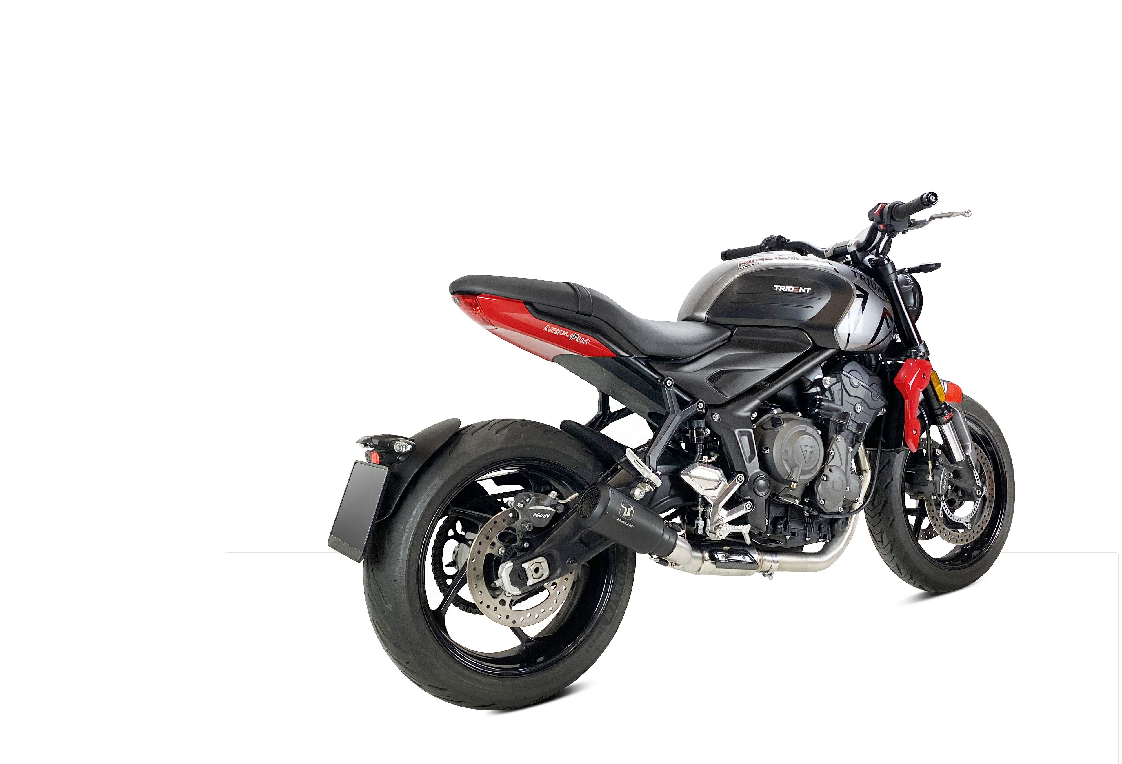 Échappement Ixrace MK2 inox noir Triumph Trident 660 2021-2022 - vue 2