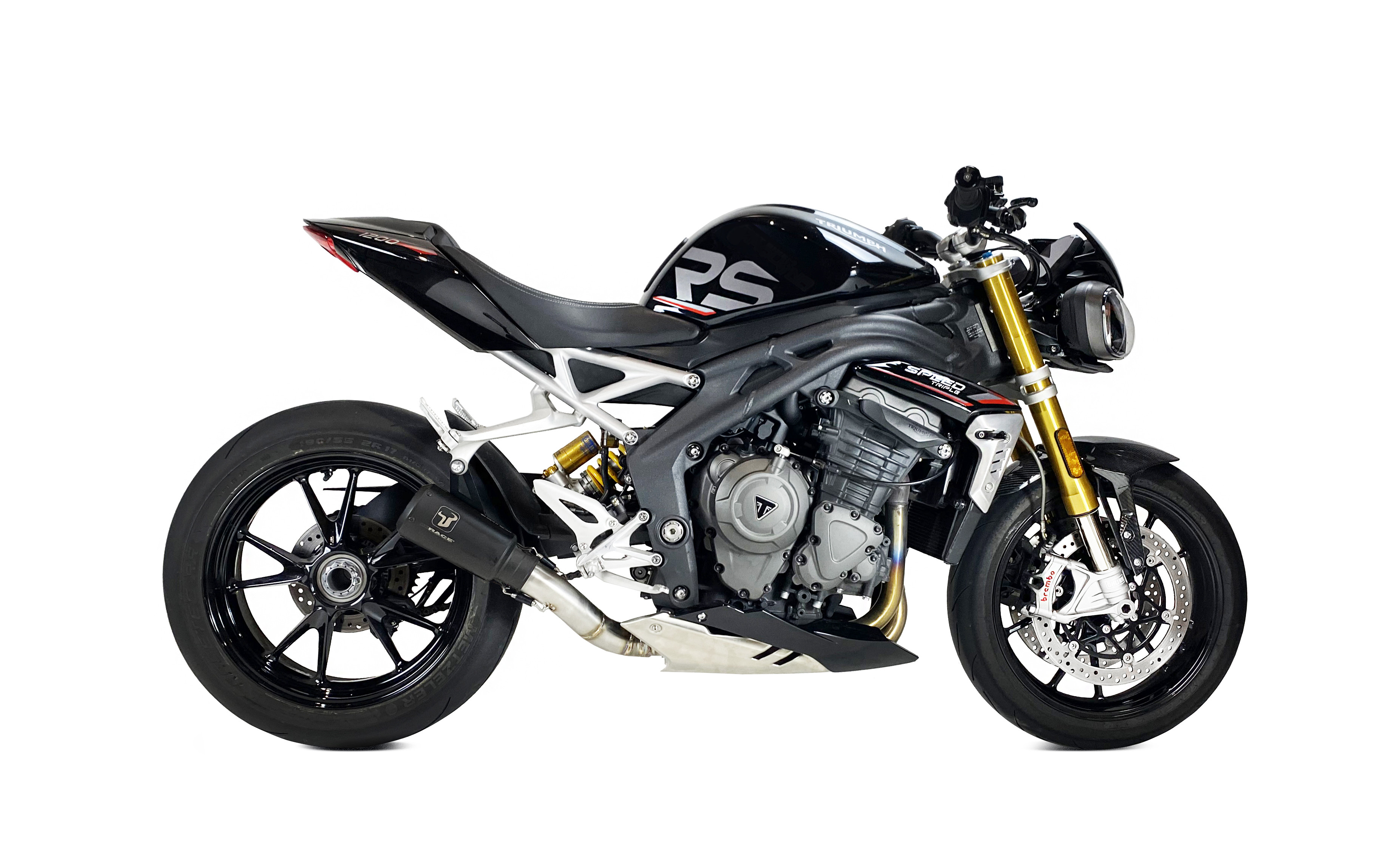 Échappement Ixrace MK2 inox noir Triumph Speed Triple 1200 RS 2021 2022