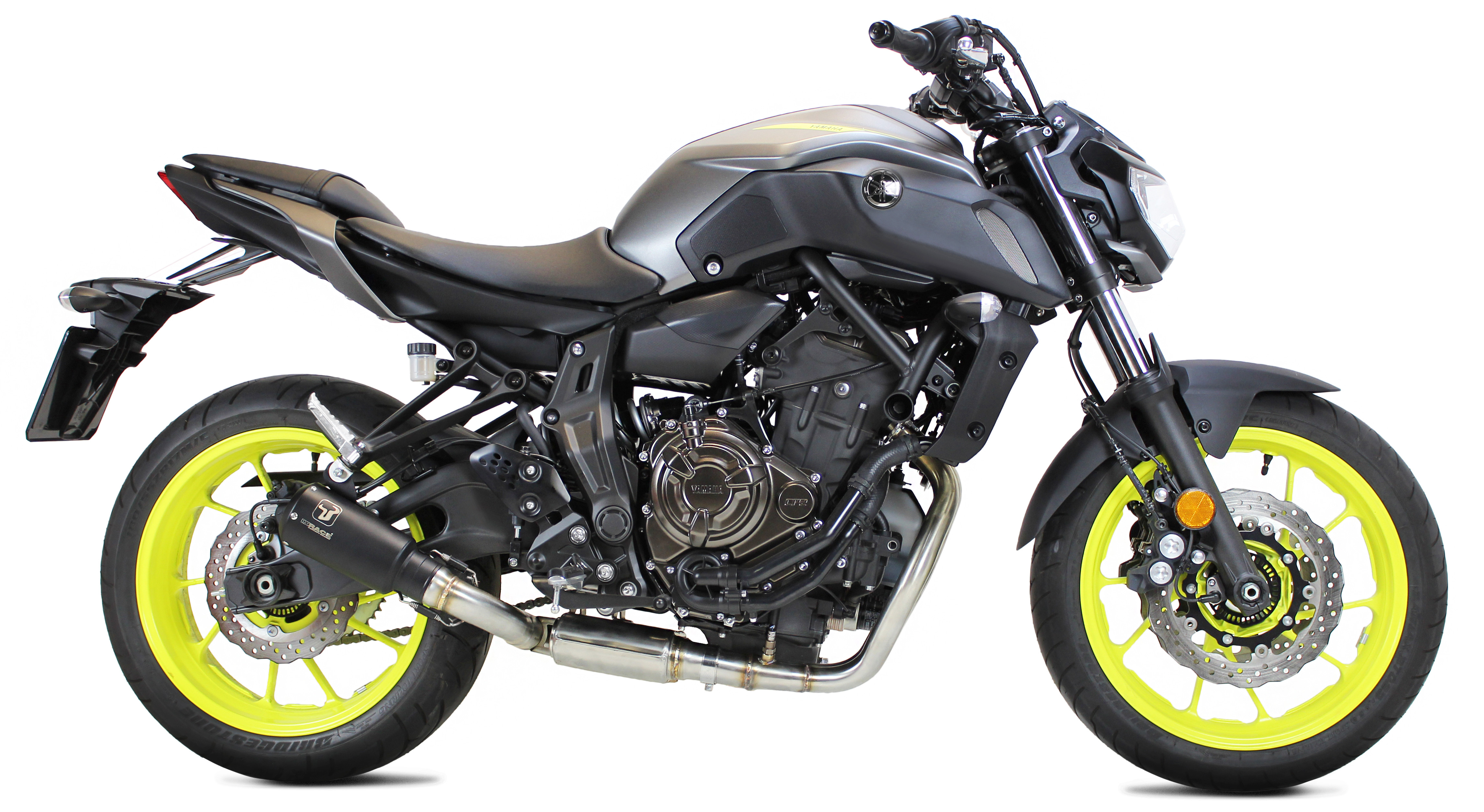 Silencieux Ixrace MK2 inox noir Yamaha MT-07 2014-2020