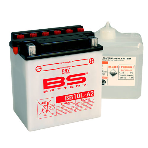 Batterie BB10L-A2 avec pack acide BS BATTERY