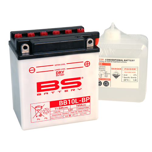 Batterie BB10L-BP avec pack acide BS Battery