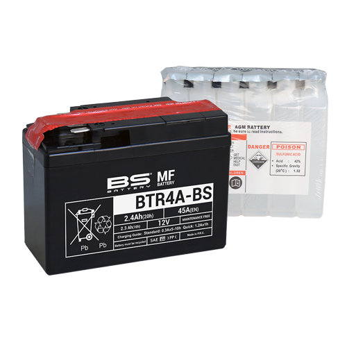 Batterie BS BATTERY BTR4A-BS avec pack acide