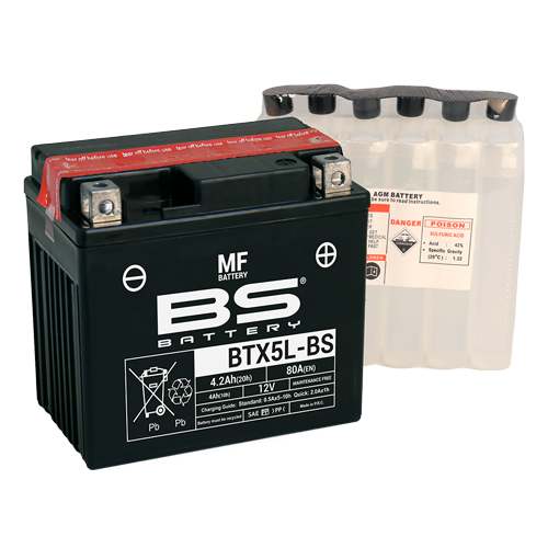 Batterie BTX5L-BS avec pack acide BS BATTERY