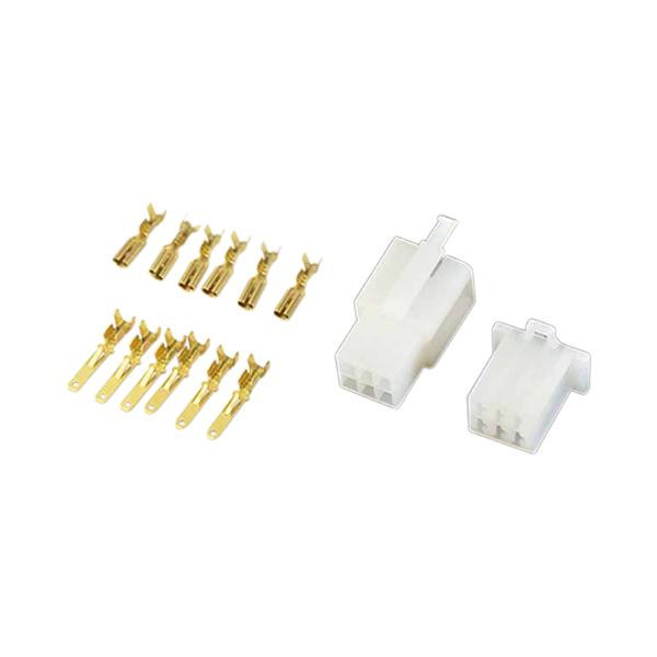 Connecteur 6 cosses Broche mâle et femelle Plastique BRAZOLINE