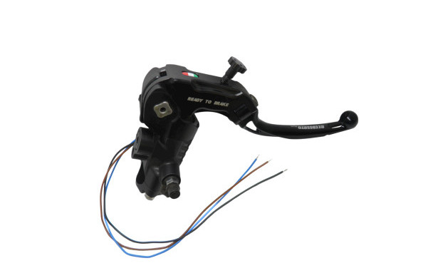 Maître-cylindre de frein PRS 19 x 17-18-19 levier COURT articulé NOIR (bouton+levier) ACCOSSATO (BREMBO 110.C740.10) - vue 4