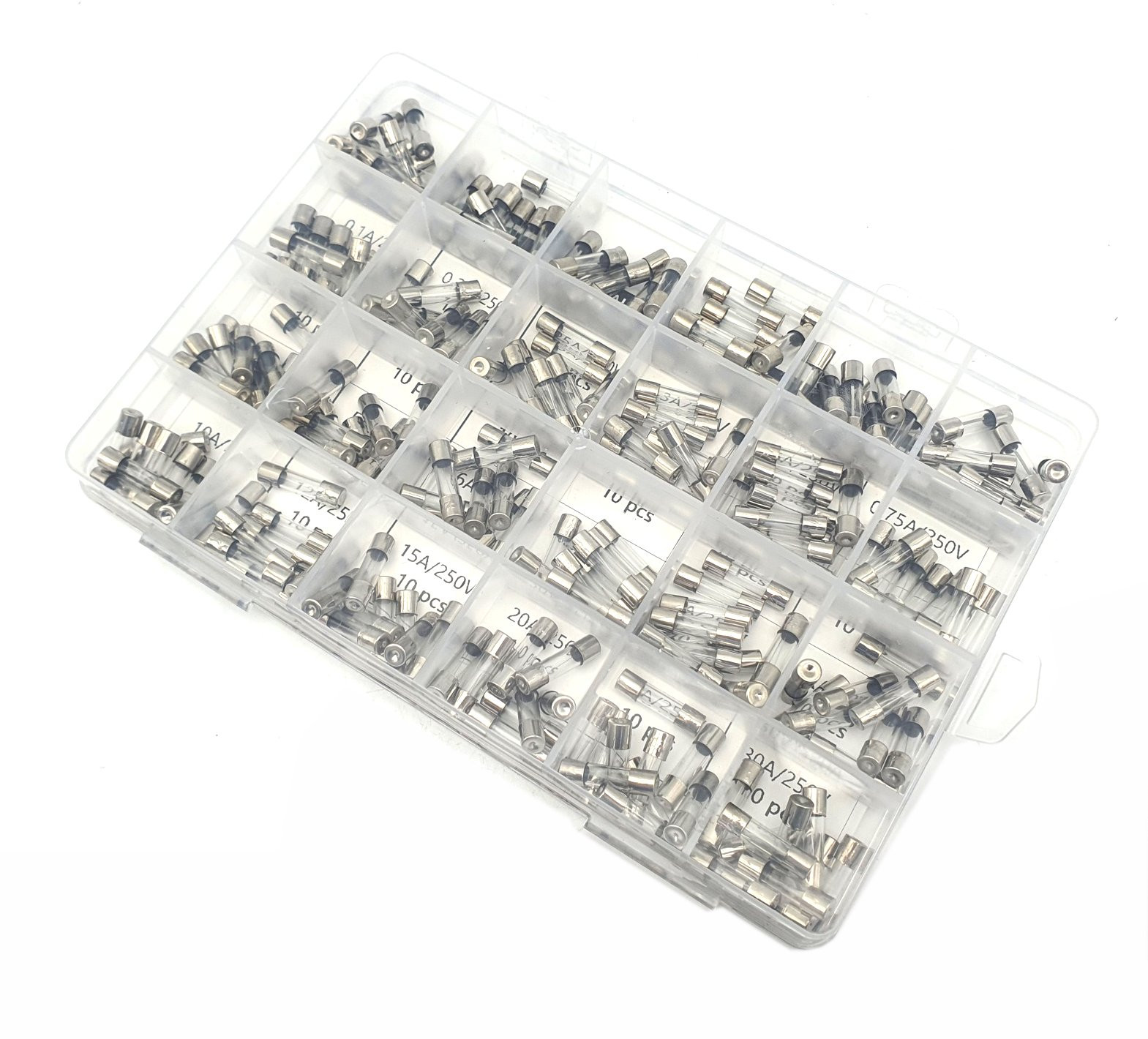 Coffret de 240 fusibles verre BRAZOLINE (0,1/0,2/0,25/0,3/0,5/0,75/1/1,5/2/2,5/3/3,15/4/5/6/6,3/7/8/10/12/15/20/25/30A) - vue 3