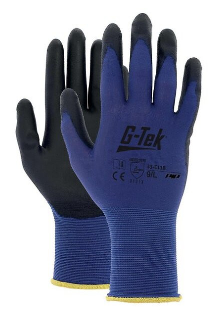 Paire de gants d'atelier tactiles BRAZOLINE T8 bleu noir