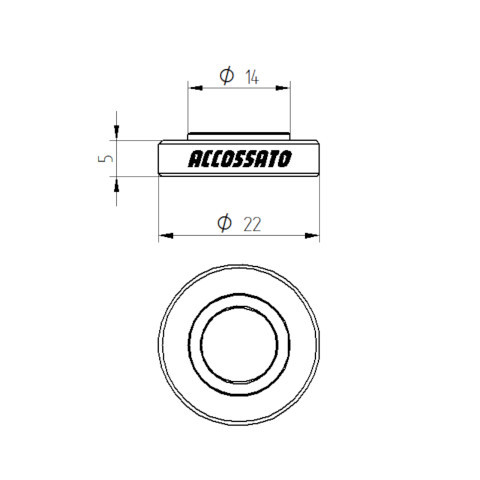 Kit de 10 entretoises pour étriers de frein radiaux ACCOSSATO hauteur 5 mm et 2,5 mm - vue 2