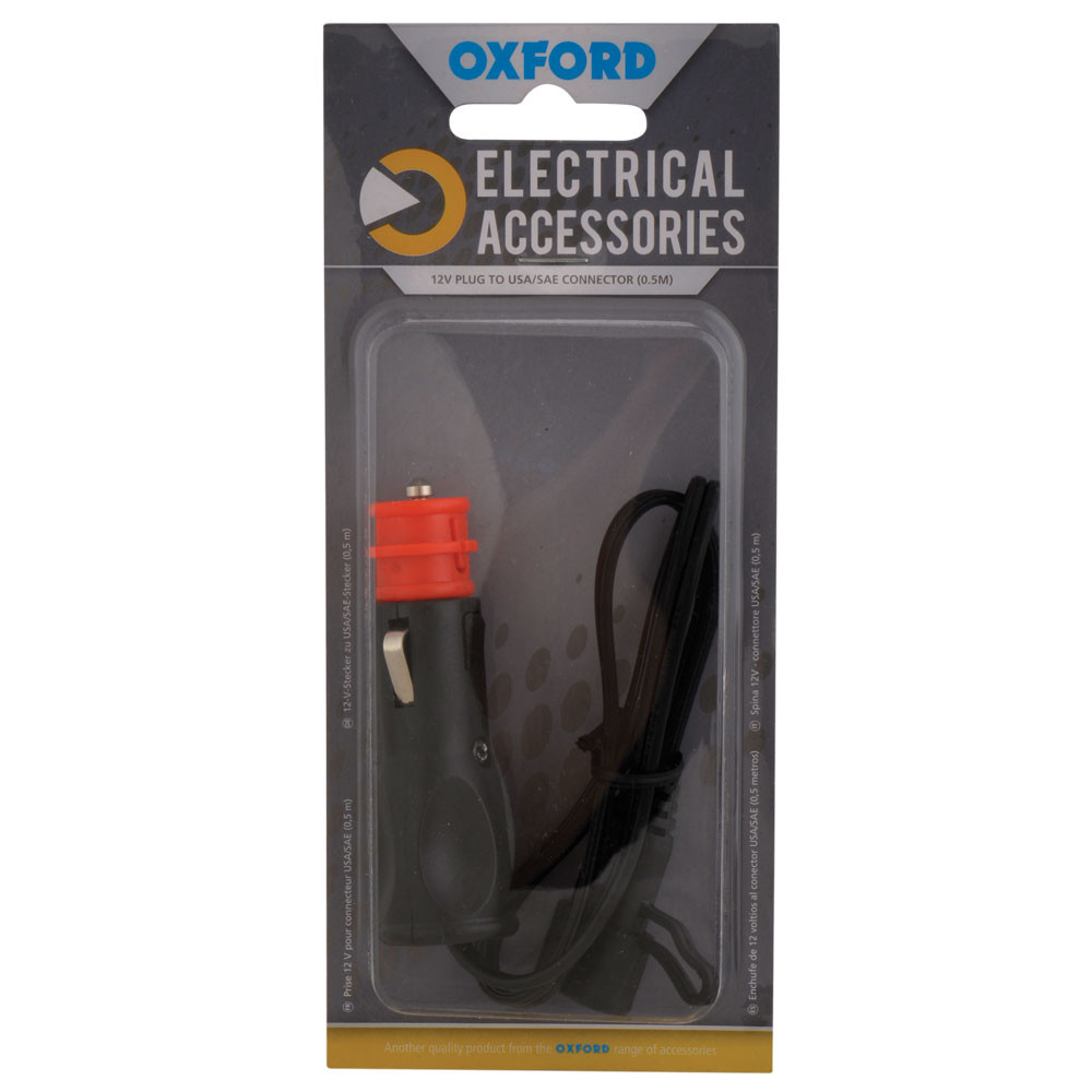 12Vplug to USA/SAE connector (0.5mtr lead) OXFORD