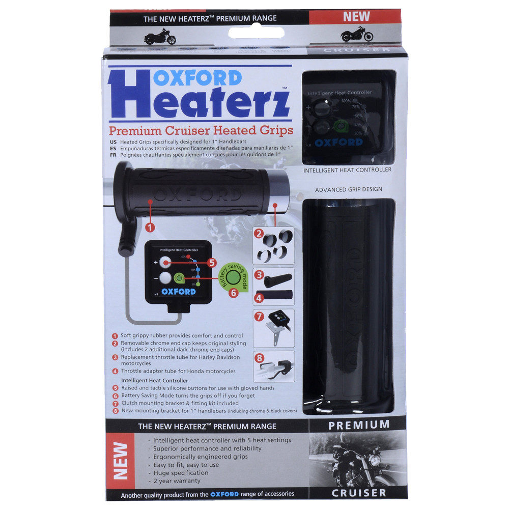 OXFORD HotGrips Poignées chauffantes Premium Cruiser