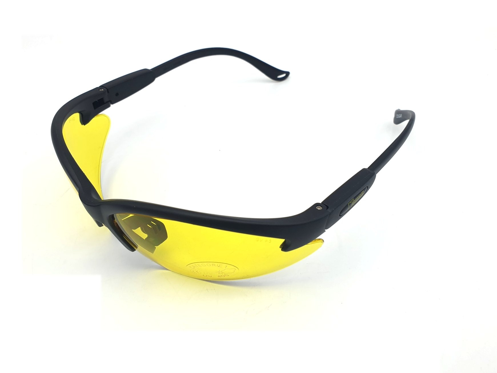 Lunettes de soleil moto BRAZOLINE COUGAR verres jaunes incassables UV400 - vue 3
