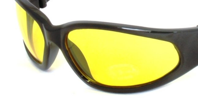 Lunettes de soleil moto BRAZOLINE HERCULES verre jaune incassable UV400 - vue 2
