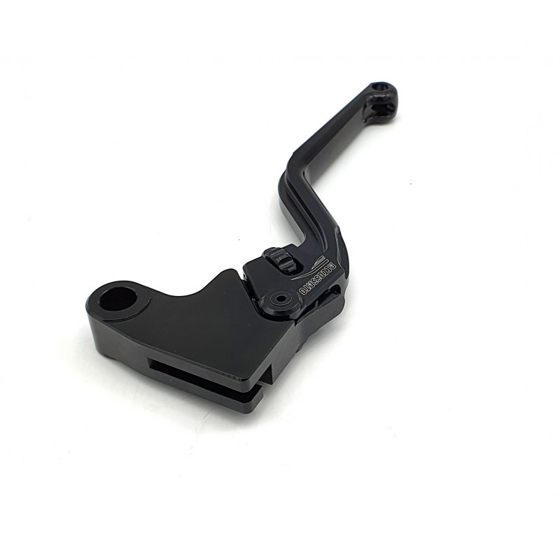 Levier d'embrayage ACCOSSATO Aprilia aluminium noir usiné CNC - vue 3