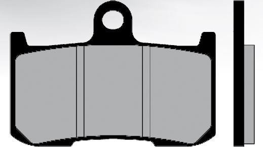 Plaquette de frein avant BRENTA frittées - vue 2