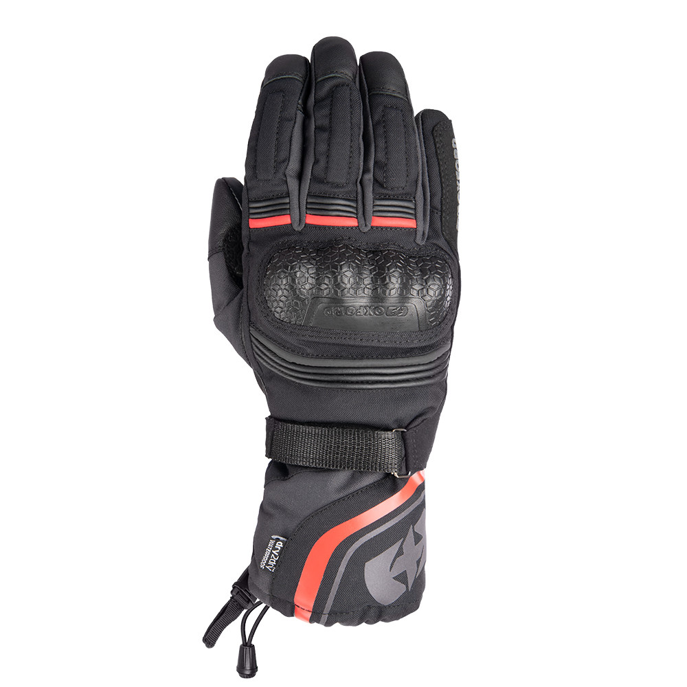Gants OXFORD Montreal 4.0 MS Dry2Dry Noir/Gris/Rouge 3XL