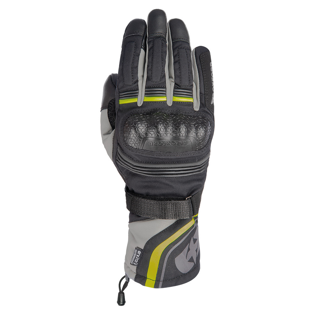 Gants de route OXFORD Montreal 4.0 MS Dry2Dry Noir/Gris/Fluo L Homme