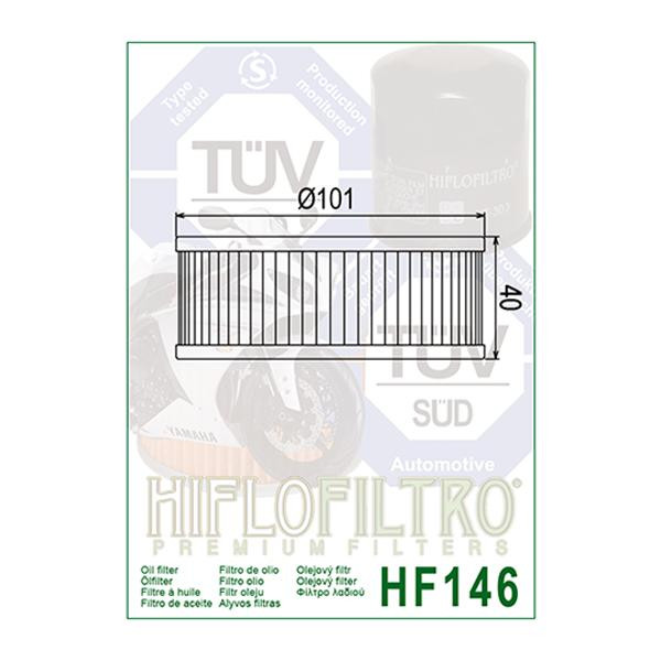 Filtre à huile Hiflofiltro HF146 - vue 2