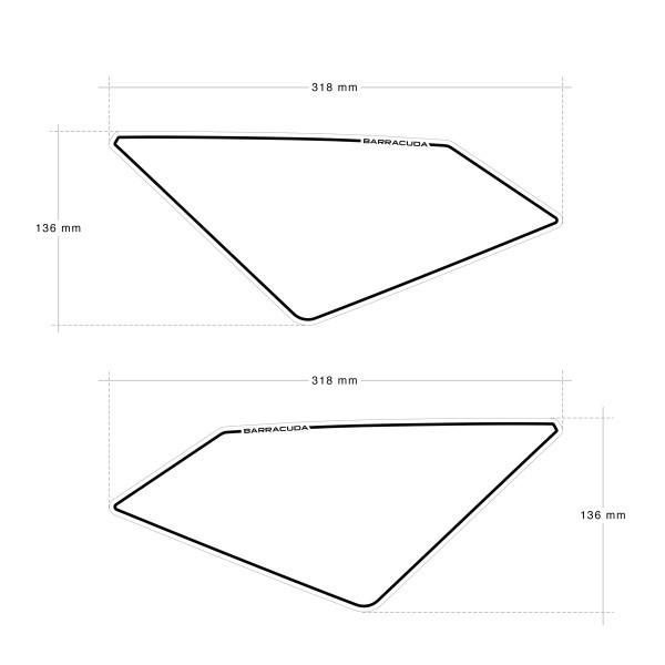 Kit support numéro Honda X-ADV 2021-2022 Barracuda - vue 2