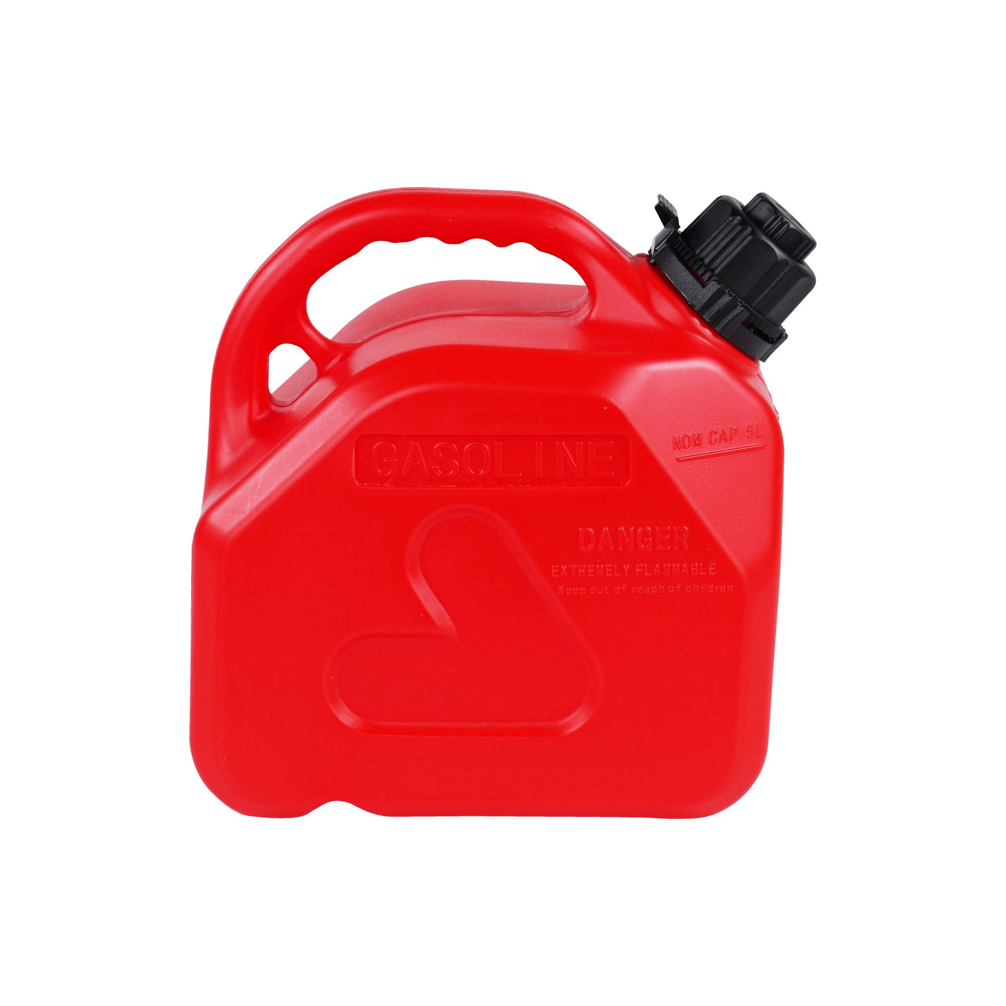 Bidon essence Brazoline 5 litres avec bec verseur à pression rouge - vue 2